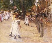 Max Liebermann On the Way to School in Edam oil painting reproduction